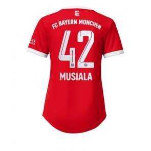Bayern Munich Jamal Musiala #42 kläder Kvinnor 2022-23 Hemmatröja Kortärmad